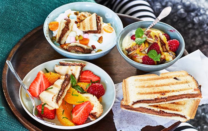 Nougattoast med glass - Roast ’n Toast - Recept | Pågen